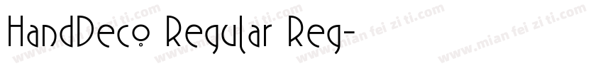 HandDeco Regular Reg字体转换